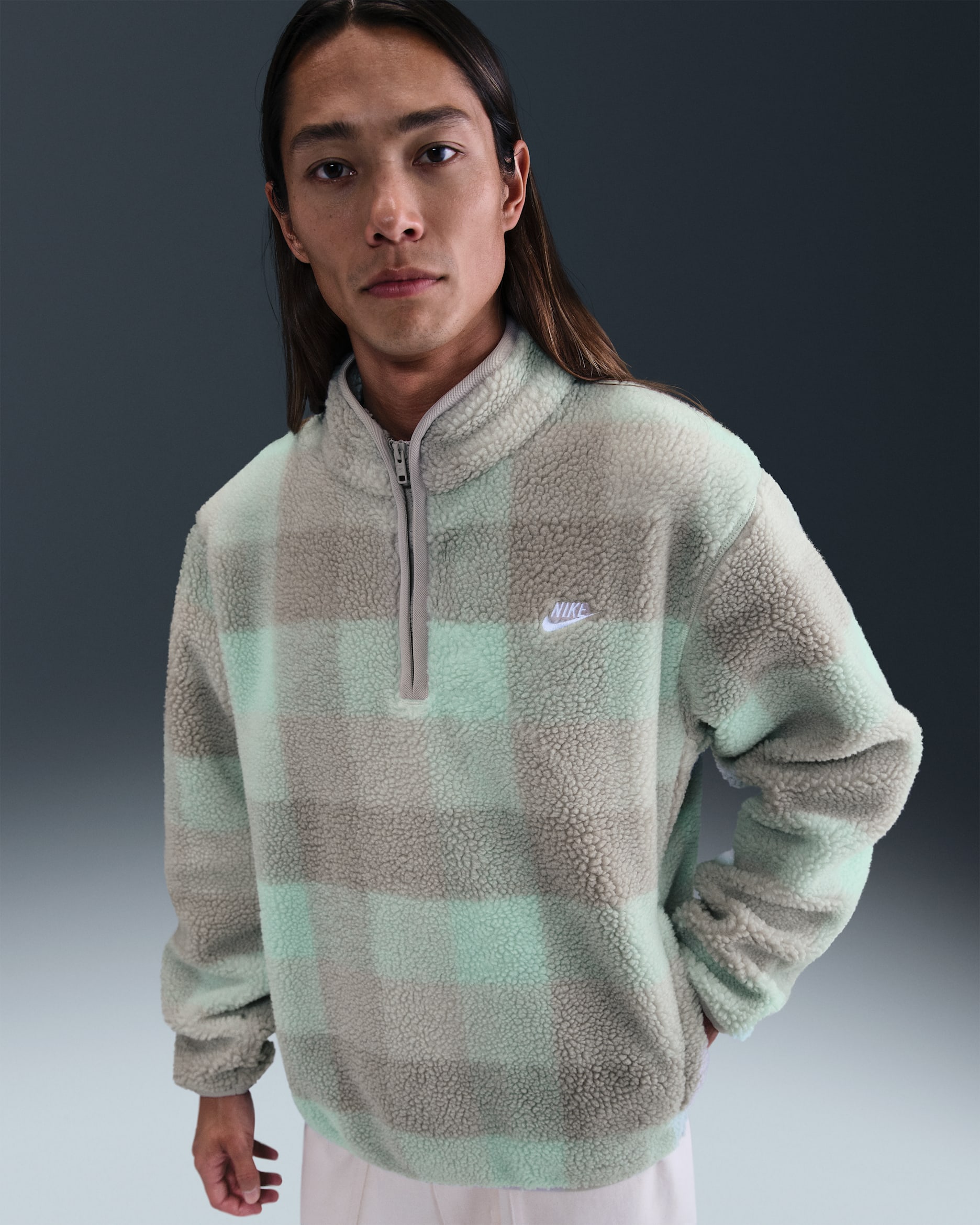 NIKE公式】ナイキ クラブ メンズ ウィンタライズド ハーフジップ